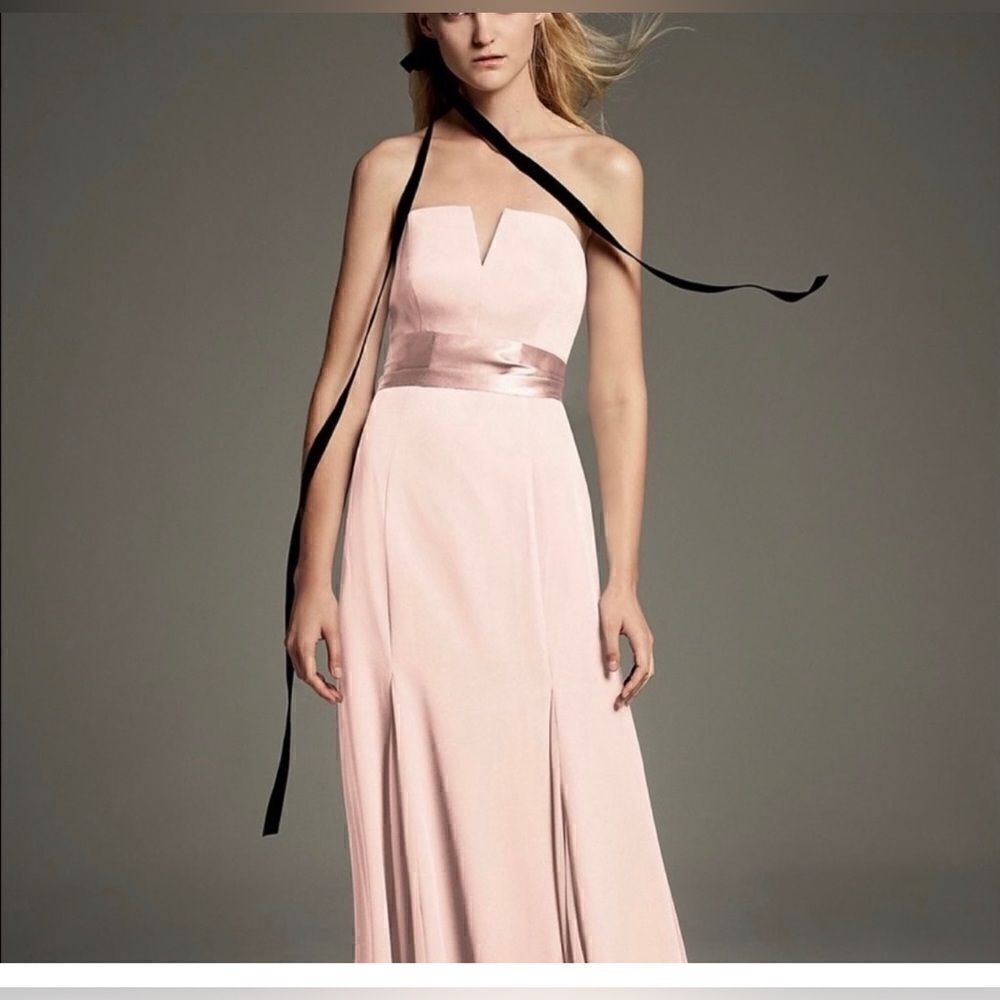 Vera Wang color Ballet Strapless Crepe Crepe Mermaid Bridesmaid Dress Size 6